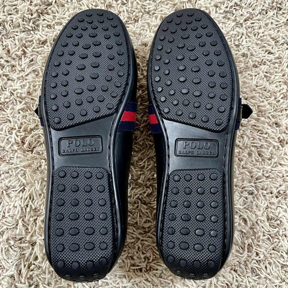Polo Ralph Lauren Men\'s Riali Leather Driving Shoes Loafer Black, Size 9 main image 4